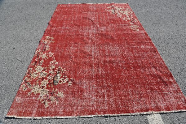 6.4 ft. x 10.1 ft. Vintage Overdyed Rug TR21513 Image 1