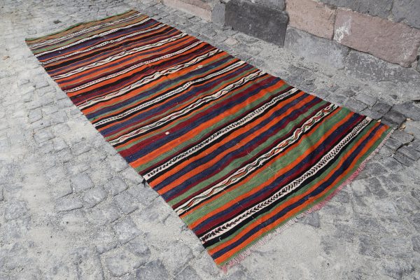 4.3 ft. x 10.7 ft. Vintage Kilim Rug TR46532 Image 2