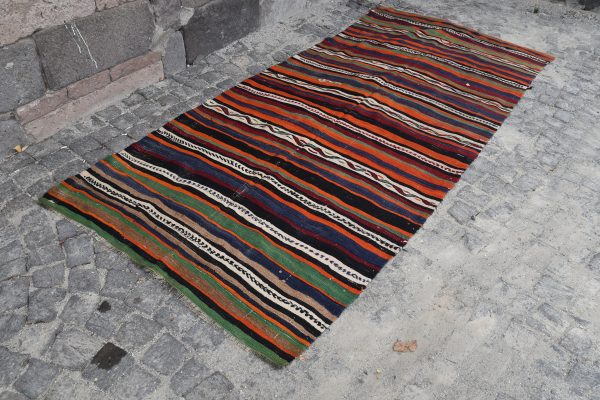 4.3 ft. x 10.7 ft. Vintage Kilim Rug TR46532 Image 3