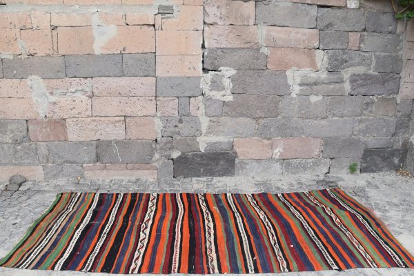 4.3 ft. x 10.7 ft. Vintage Kilim Rug TR46532 Image 4