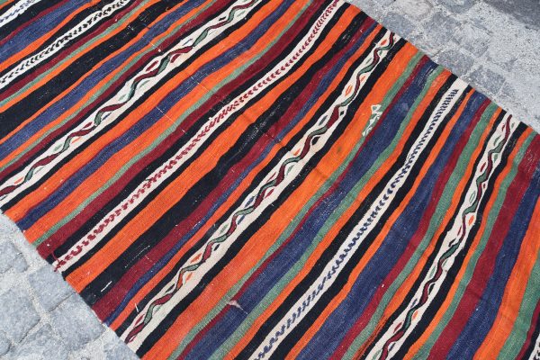 4.3 ft. x 10.7 ft. Vintage Kilim Rug TR46532 Image 5
