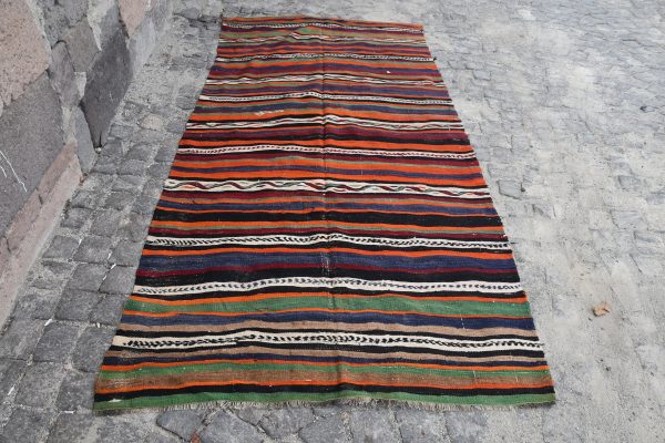 4.3 ft. x 10.7 ft. Vintage Kilim Rug TR46532 Image 1