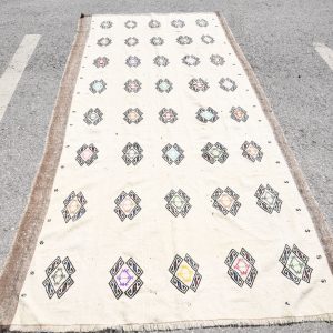 4.6 ft. x 9.6 ft. Vintage Kilim Rug TR46572 Image 1