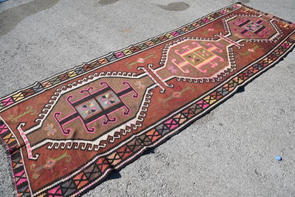 3.9 ft. x 11.8 ft. Vintage Kilim Rug TR46612 Image 4
