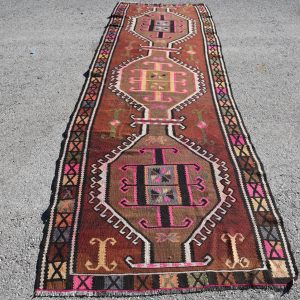 3.9 ft. x 11.8 ft. Vintage Kilim Rug TR46612 Image 1