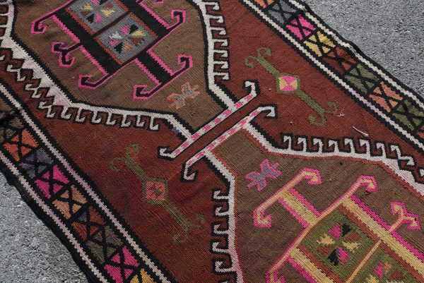 3.9 ft. x 11.8 ft. Vintage Kilim Rug TR46612 Image 6