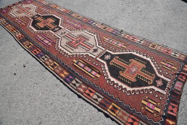 4.3 ft. x 13.5 ft. Vintage Kilim Rug TR46632 Image 2