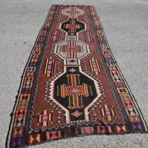 4.3 ft. x 13.5 ft. Vintage Kilim Rug TR46632 Image 1
