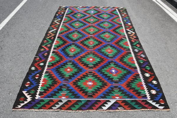 5.4 ft. x 10.9 ft. Vintage Kilim Rug TR46652 Image 1