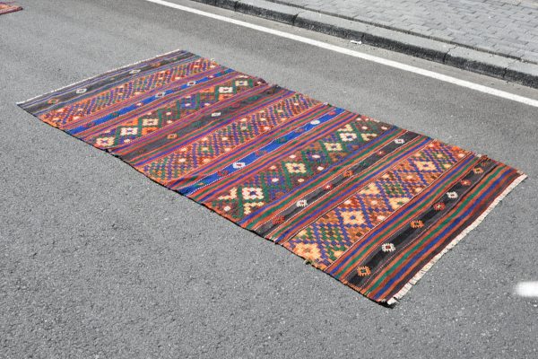 4.6 ft. x 10.1 ft. Vintage Kilim Rug TR46692 Image 2