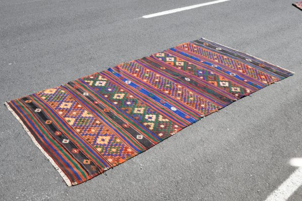 4.6 ft. x 10.1 ft. Vintage Kilim Rug TR46692 Image 3