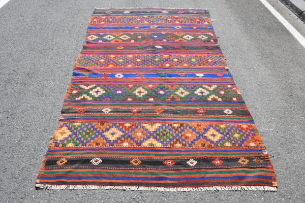 4.6 ft. x 10.1 ft. Vintage Kilim Rug TR46692 Image 1