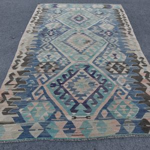 5.4 ft. x 9 ft. Vintage Kilim Rug TR48952 Image 1