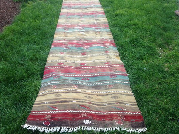2.9 ft. x 12.7 ft. Vintage Kilim Rug TR11332 Image 2