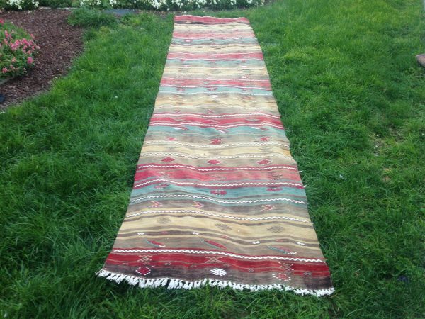 2.9 ft. x 12.7 ft. Vintage Kilim Rug TR11332 Image 3