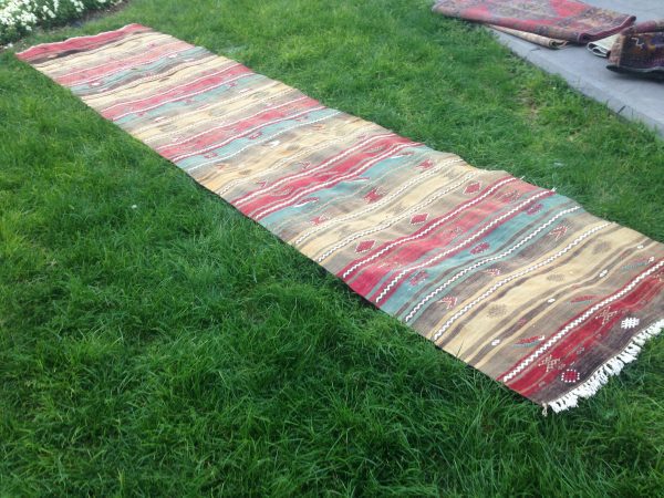 2.9 ft. x 12.7 ft. Vintage Kilim Rug TR11332 Image 4