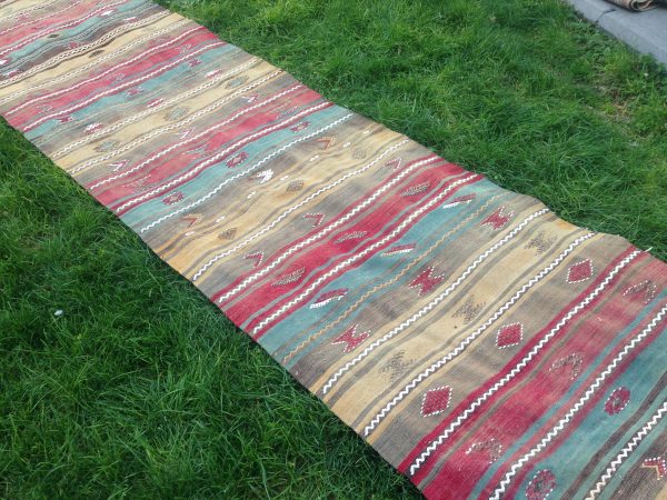 2.9 ft. x 12.7 ft. Vintage Kilim Rug TR11332 Image 5