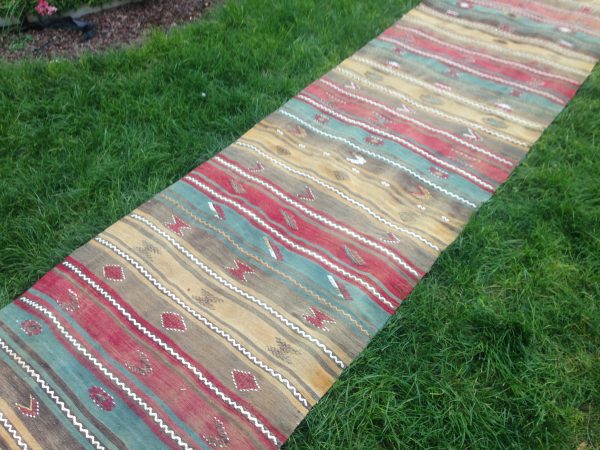 2.9 ft. x 12.7 ft. Vintage Kilim Rug TR11332 Image 1