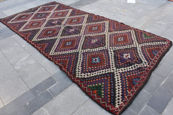 5.3 ft. x 11.4 ft. Vintage Kilim Rug TR15042 Image 3