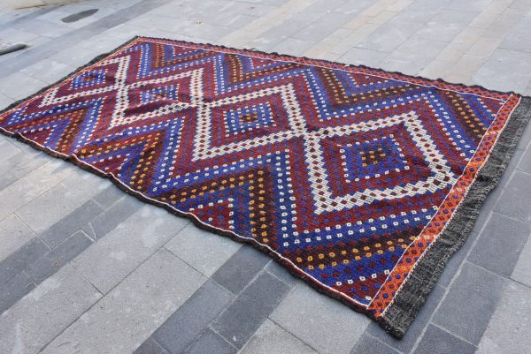 5.6 ft. x 11.2 ft. Vintage Kilim Rug TR15062 Image 3