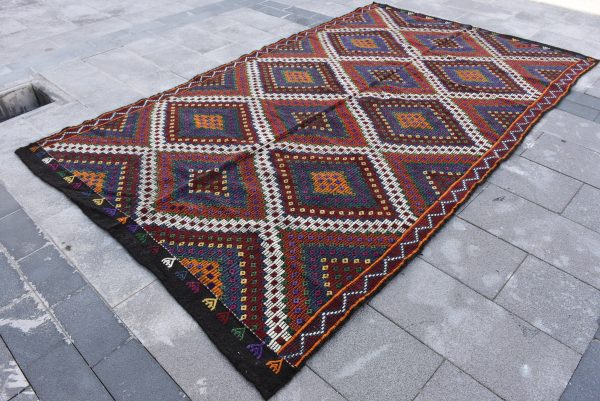 6 ft. x 10.2 ft. Vintage Kilim Rug TR15082 Image 3