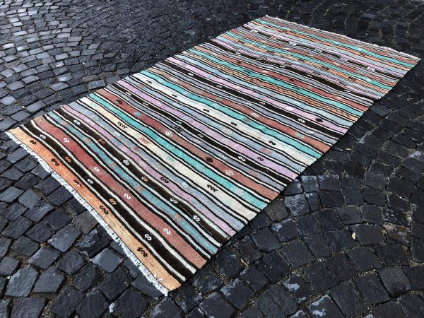 4.9 ft. x 8.6 ft. Vintage Kilim Rug TR49512 Image 1