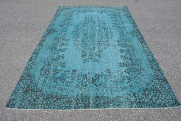 5.7 ft. x 10.2 ft. Vintage Overdyed Rug TR23073 Image 1