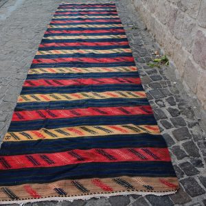 4 ft. x 15.9 ft. Vintage Kilim Rug TR52242 Image 1