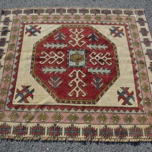 3.9 ft. x 4.5 ft. Vintage Turkish Rug TR83235 Image 1