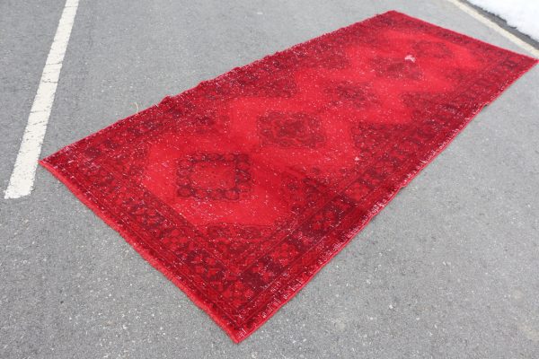 4.7 ft. x 11.5 ft. Vintage Overdyed Rug TR24153 Image 3