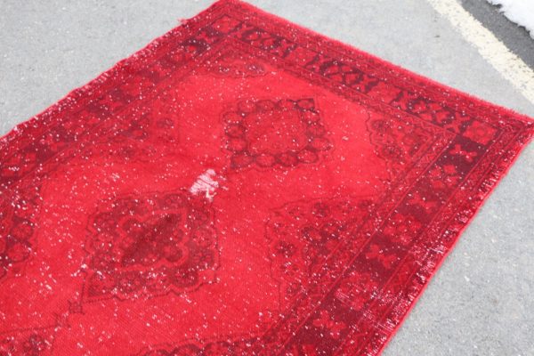 4.7 ft. x 11.5 ft. Vintage Overdyed Rug TR24153 Image 4