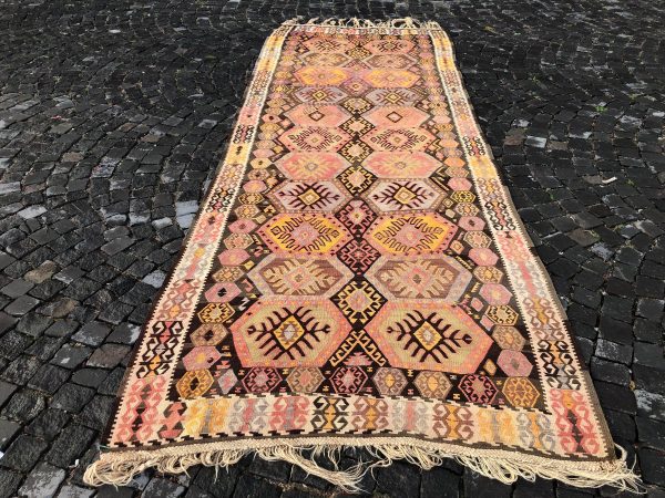 4.9 ft. x 13.5 ft. Vintage Kilim Rug TR52742 Image 3