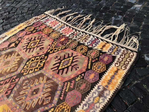 4.9 ft. x 13.5 ft. Vintage Kilim Rug TR52742 Image 5