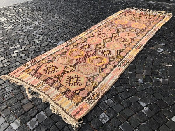 4.9 ft. x 13.5 ft. Vintage Kilim Rug TR52742 Image 1
