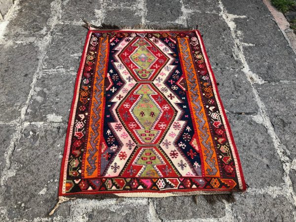 3.5 ft. x 4.8 ft. Vintage Kilim Rug TR52872 Image 4