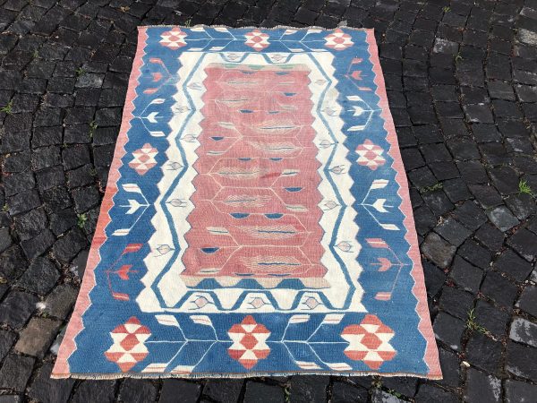 3.7 ft. x 5.2 ft. Vintage Kilim Rug TR52892 Image 4