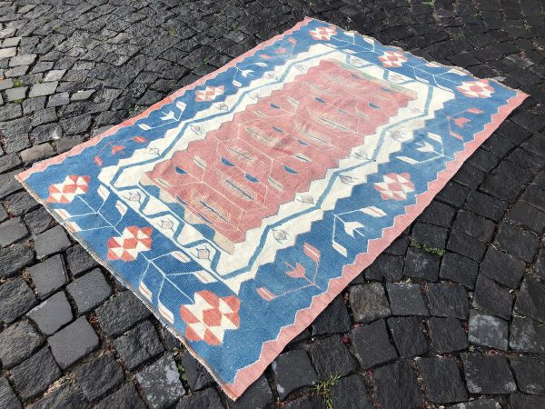3.7 ft. x 5.2 ft. Vintage Kilim Rug TR52892 Image 1