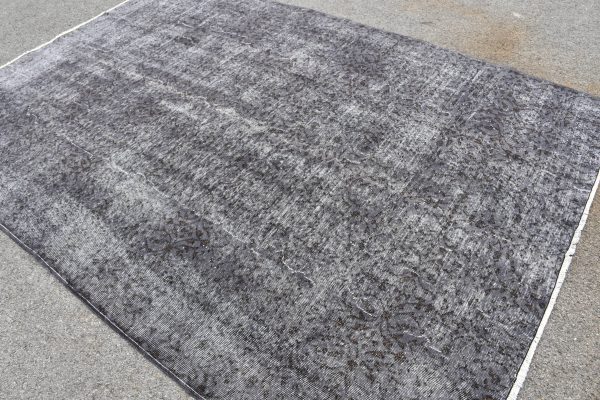 6.7 ft. x 9.5 ft. Vintage Overdyed Rug TR24433 Image 4