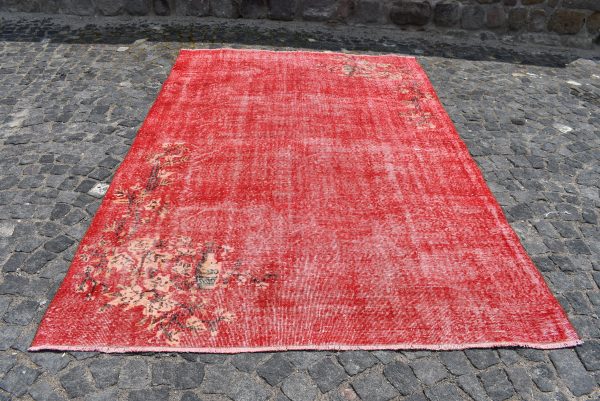 6.4 ft. x 9.8 ft. Vintage Overdyed Rug TR24763 Image 1