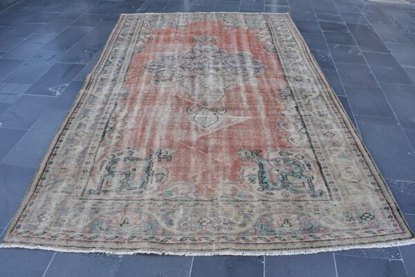 6.4 ft. x 10 ft. Vintage Turkish Rug TR04627 Image 2