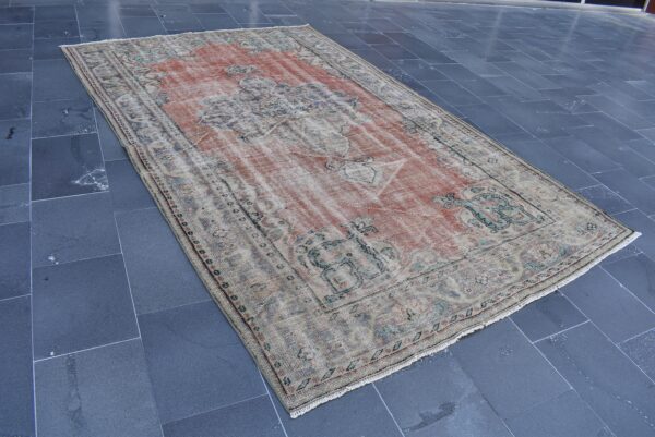 6.4 ft. x 10 ft. Vintage Turkish Rug TR04627 Image 3