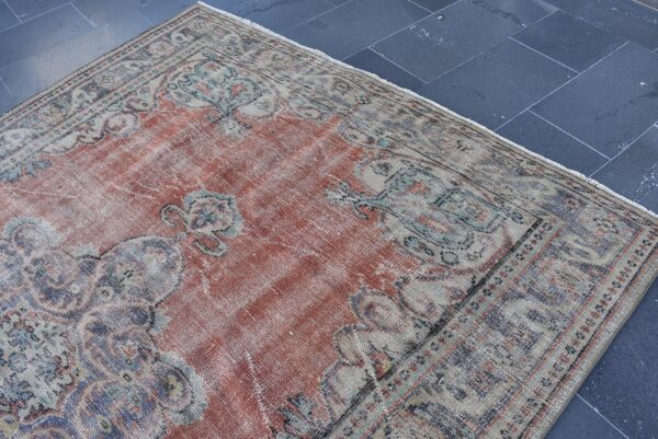 6.4 ft. x 10 ft. Vintage Turkish Rug TR04627 Image 4
