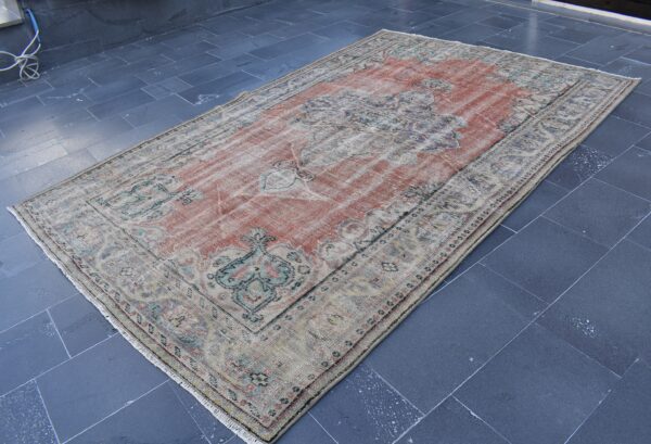 6.4 ft. x 10 ft. Vintage Turkish Rug TR04627 Image 1