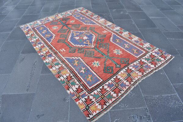 3.8 ft. x 5.9 ft. Vintage Turkish Rug TR11187 Image 3