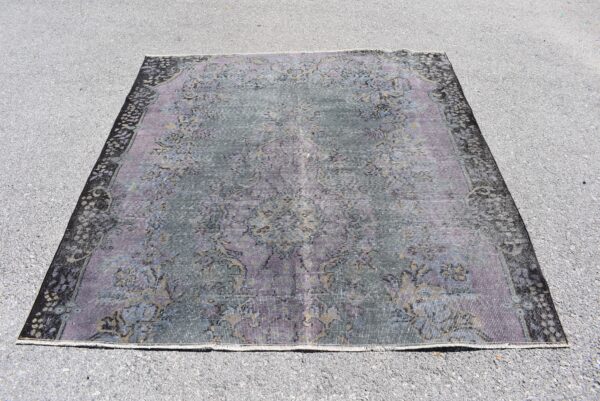 5.9 ft. x 6.2 ft. Vintage Overdyed Rug TR27483 Image 2