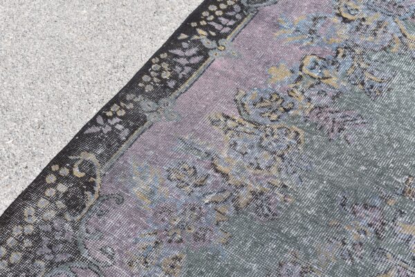 5.9 ft. x 6.2 ft. Vintage Overdyed Rug TR27483 Image 6