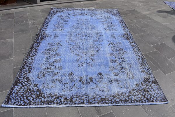 5.7 ft. x 9.4 ft. Vintage Overdyed Rug TR28903 Image 2