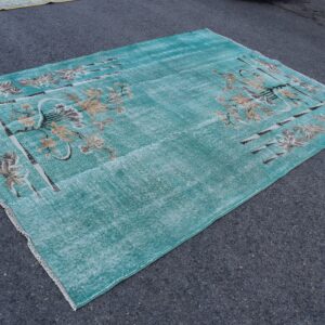 6.6 ft. x 9.3 ft. Vintage Overdyed Rug TR29223 Image 1