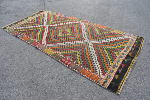 4.8 ft. x 9.7 ft. Vintage Kilim Rug TR59542 Image 4
