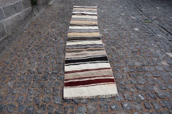 2.5 ft. x 12 ft. Vintage Kilim Rug TR59582 Image 2
